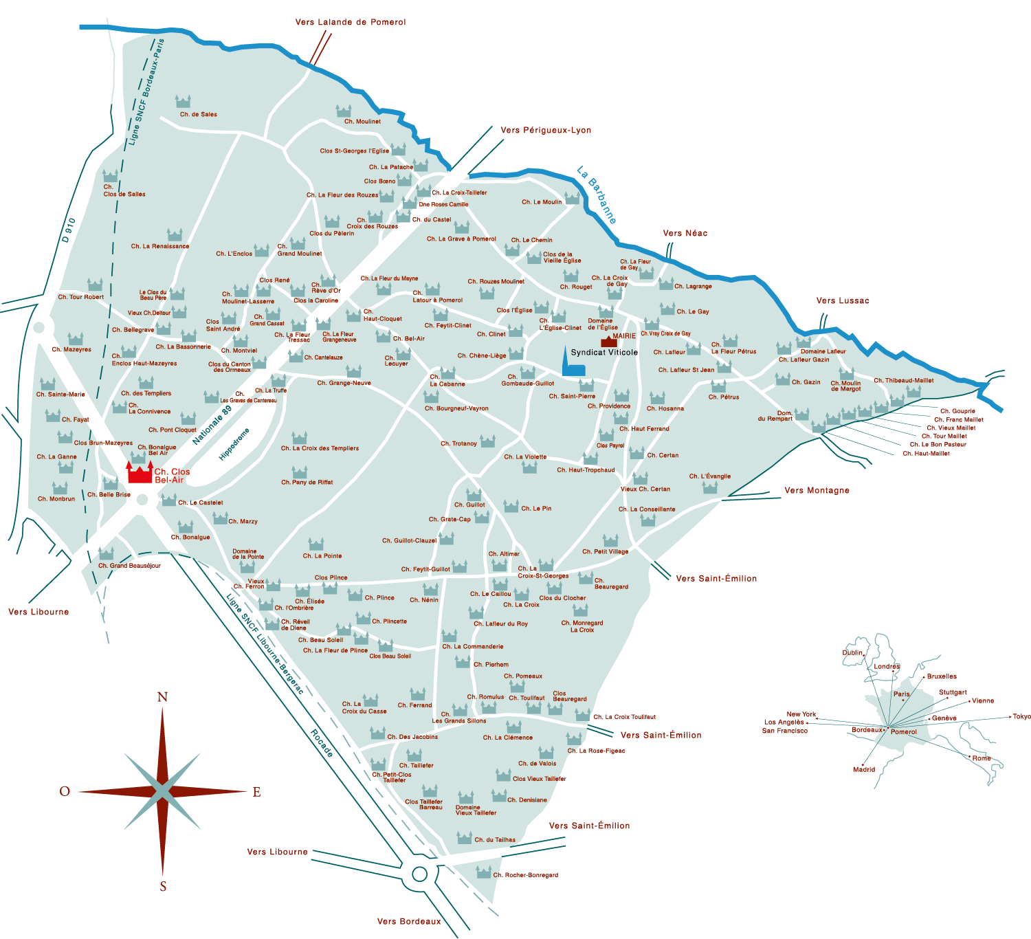 map pomerol